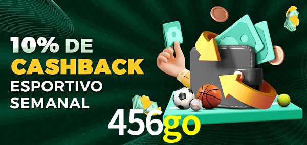 10% de bônus de cashback na 456go